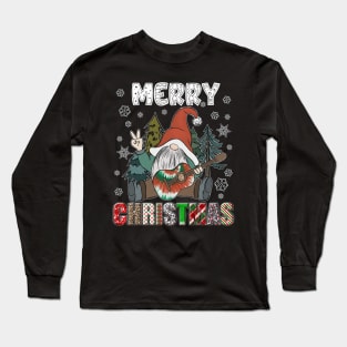 Merry Christmas Gnome Family Funny Xmas Tree Women Men Kids Long Sleeve T-Shirt